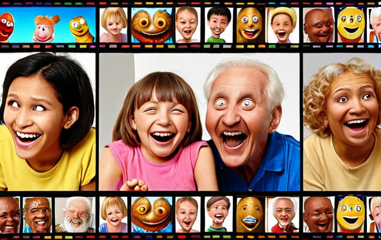 Universal Laughter & Global Reach**
A diverse group of individuals, including children, teenagers, adults, and seniors from various cultural backgrounds (including Slavic-looking people), are gathered around a screen, all laughing genuinely and looking delighted while watching the animated characters Larva (Red and Yellow). The scene should emphasize the universality of humor, transcending language barriers. Subtle visual cues like different traditional patterns or skin tones could be present without being stereotypical. The overall atmosphere is joyful, inclusive, and globally connected, implying that the humor is understood without words.
2. **Prompt for