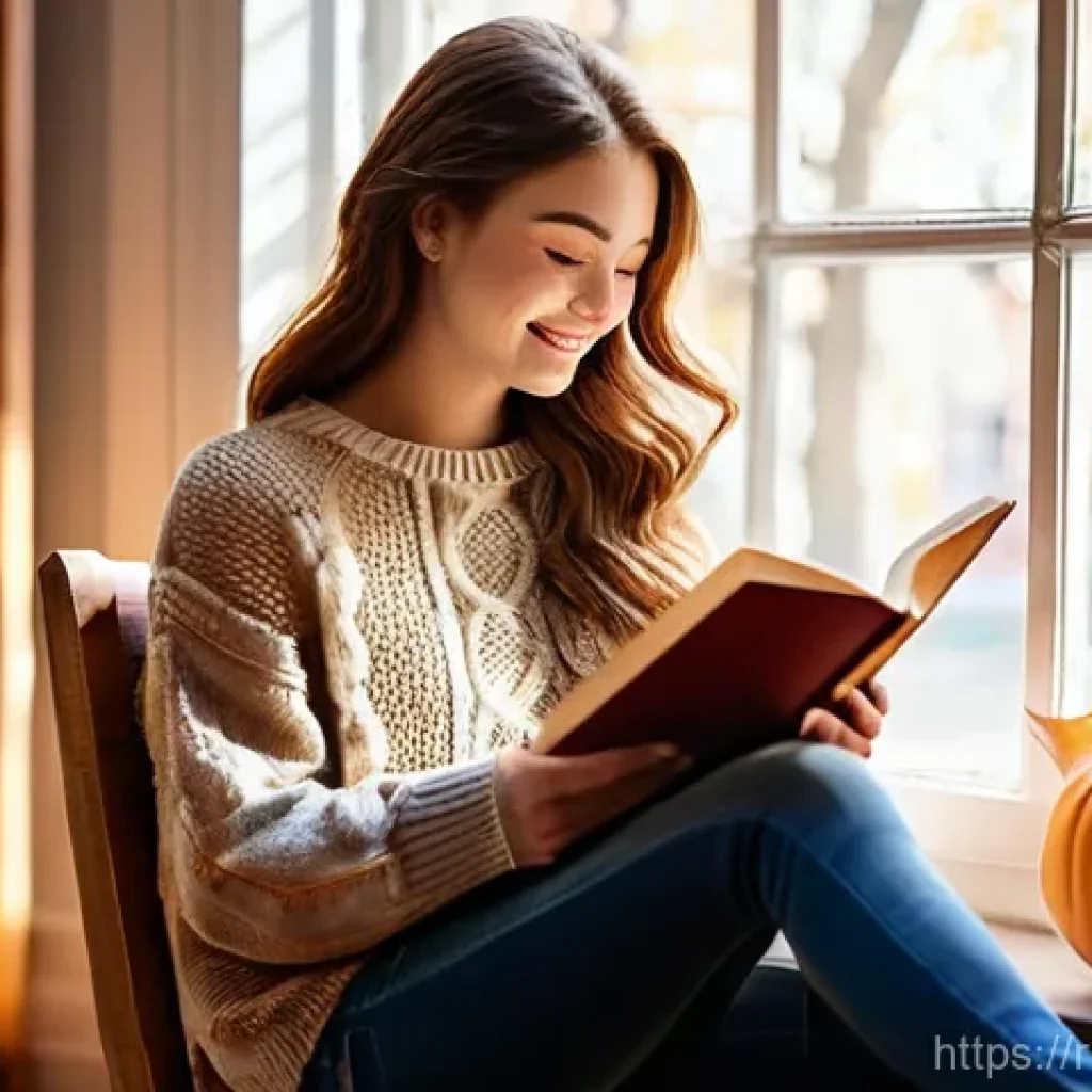 라바와 다른 애니메이션의 협업 사례 - **Prompt 1: A Cozy Autumn Bookstore Scene**
    A young woman, around 20 years old, with long, wavy ...